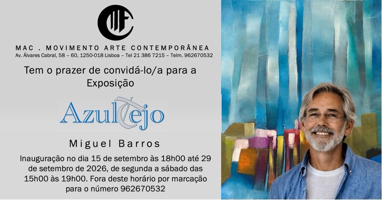 Luso Angolano Miguel Barros celebra 40 anos de carreira com exposição de pintura “AZULTEJO” em Lisboa