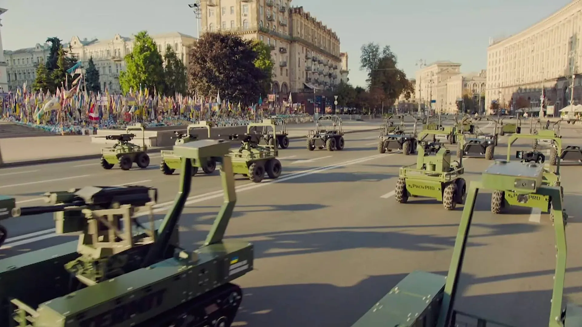 Ucrânia assinala 35 anos de independência com desfile de robôs e drones